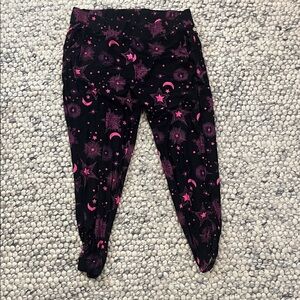 Torrid Black and Pink Starry Pajama Bottoms, size 1